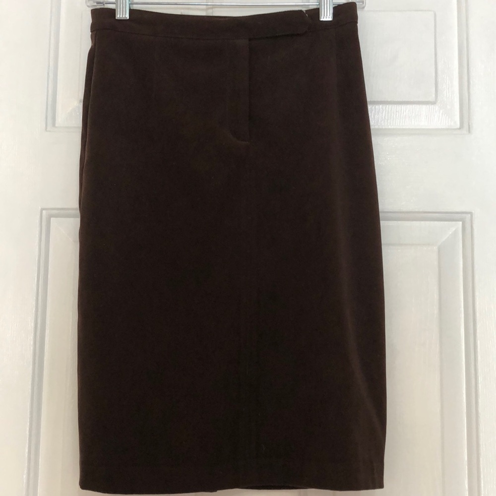 SHELLI SEGAL LAUNDRY SKIRT 2 Brown Pencil Skirt